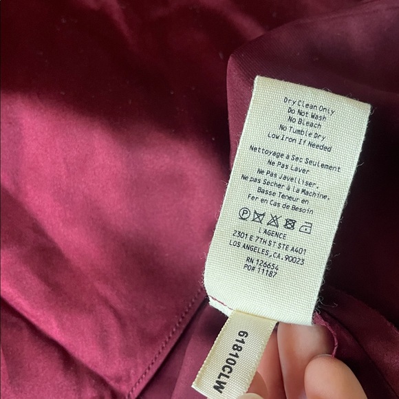 L’AGENCE Sayla Silk Gown in Dark Port Size 4 - Picture 13 of 13